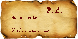Madár Lenke névjegykártya